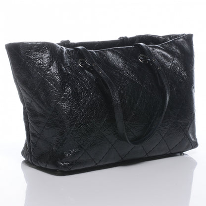 Chanel Glazed Calfskin Large On The Road Tote Black 3 of 7