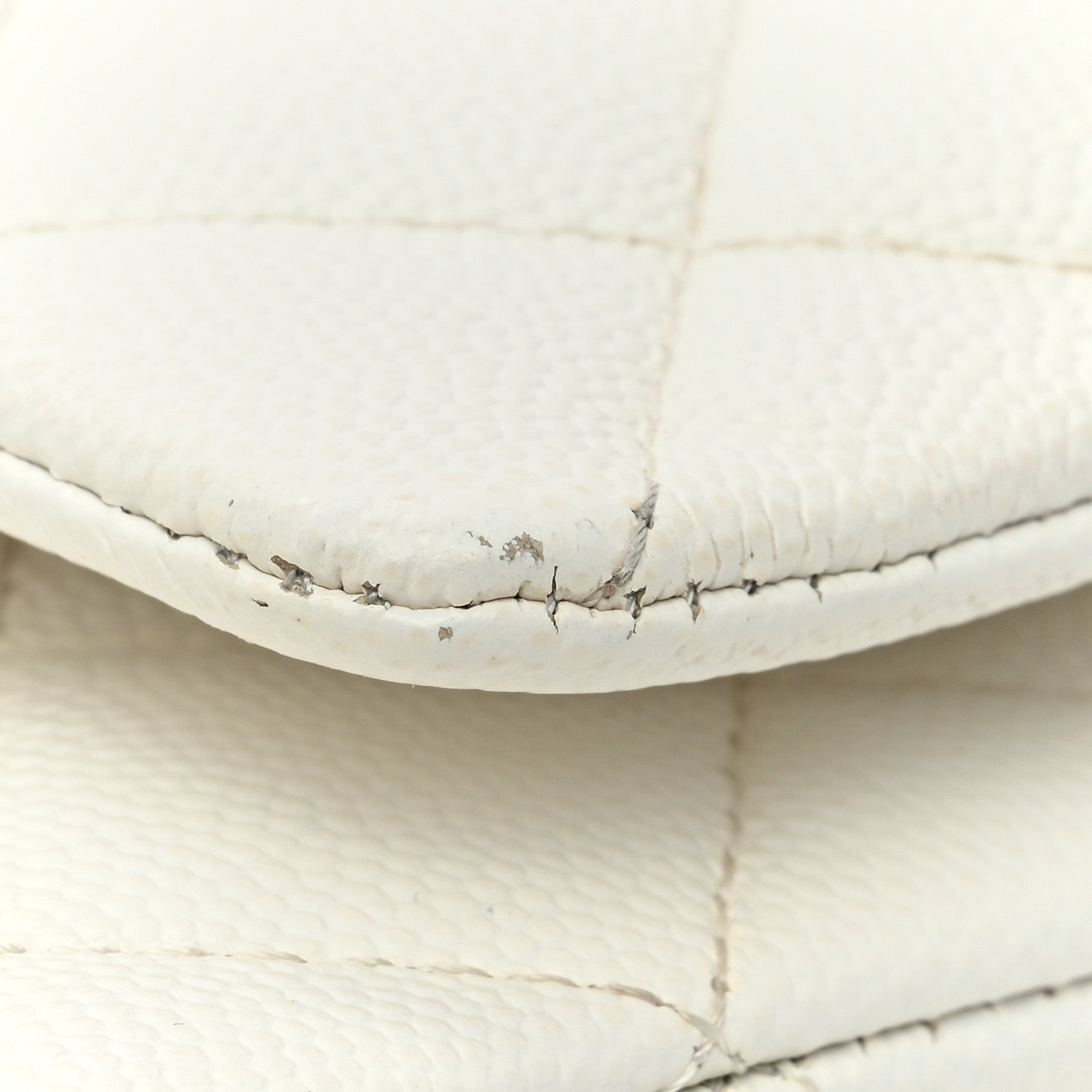 Chanel Caviar Quilted Medium Double Flap White 11 of 16