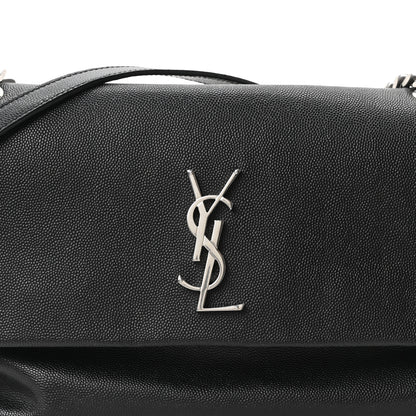 Saint Laurent Grain De Poudre Medium West Hollywood Monogram Fold-Over Black 8 of 10