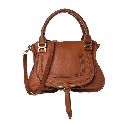 Chloe Calfskin Medium Marcie Satchel Tan 1 of 8
