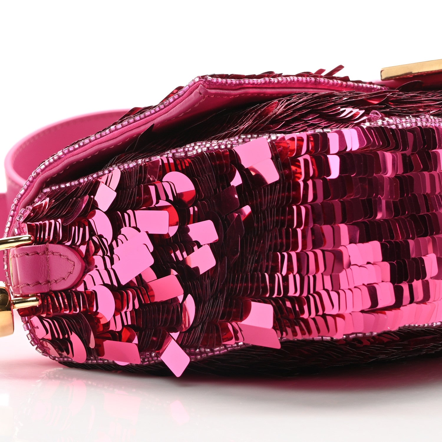 Fendi Sequin Paillettes Vitello Grace Sex and the City Baguette Ciclamino Pilar 9 of 11