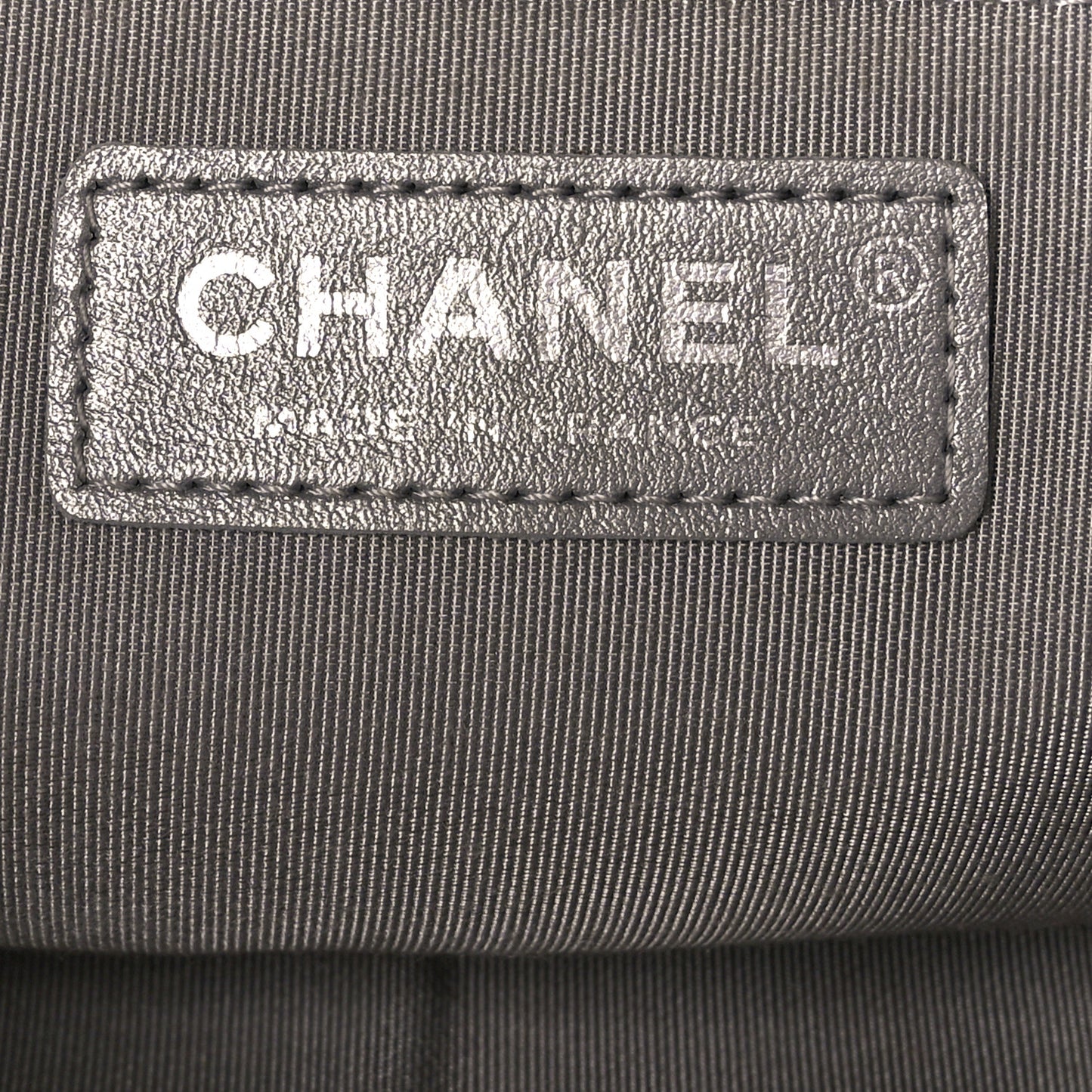 Metallic Lambskin Medium Chain All Over Flap Silver