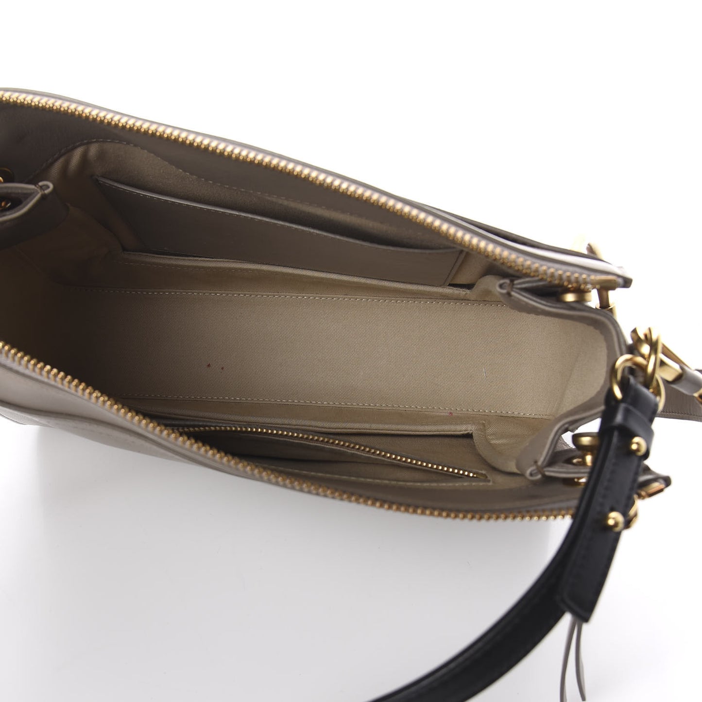 Calfskin Suede Medium Roy Bag Motty Grey