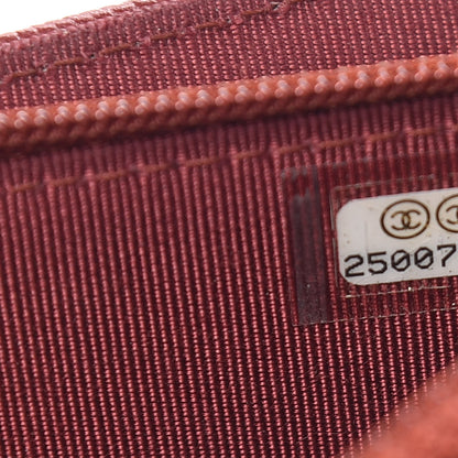 Chanel Iridescent Caviar Quilted Square Wallet On Chain WOC Burgundy 8 of 11