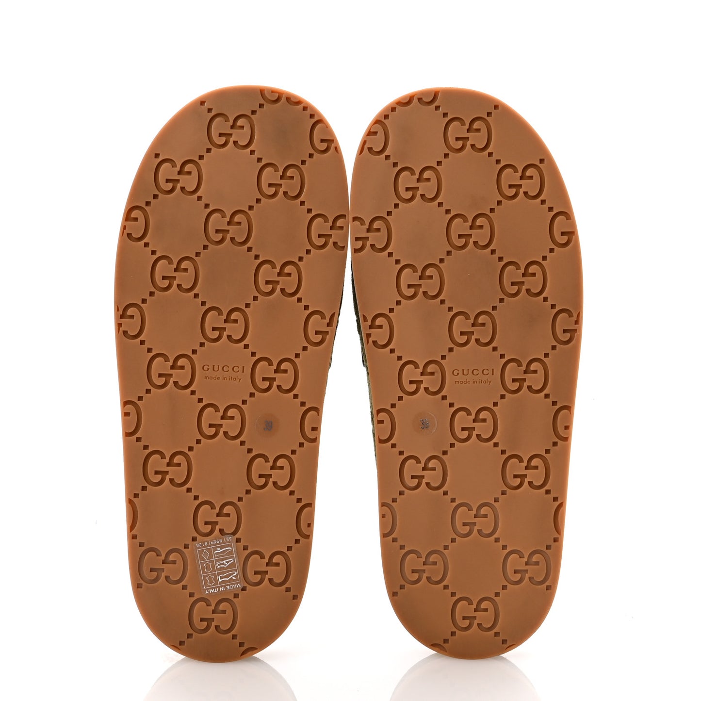 Suede GG Debossed Celia Mules 39 Green