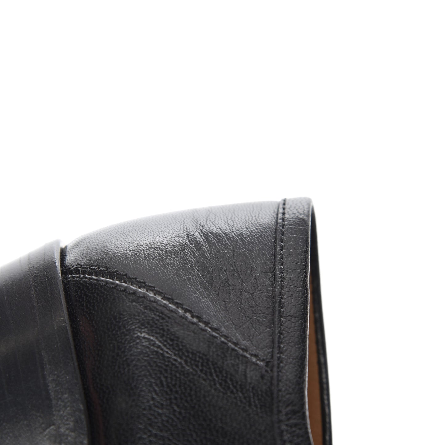 Lambskin Union Jack Horsebit Loafer Pumps 38 Black
