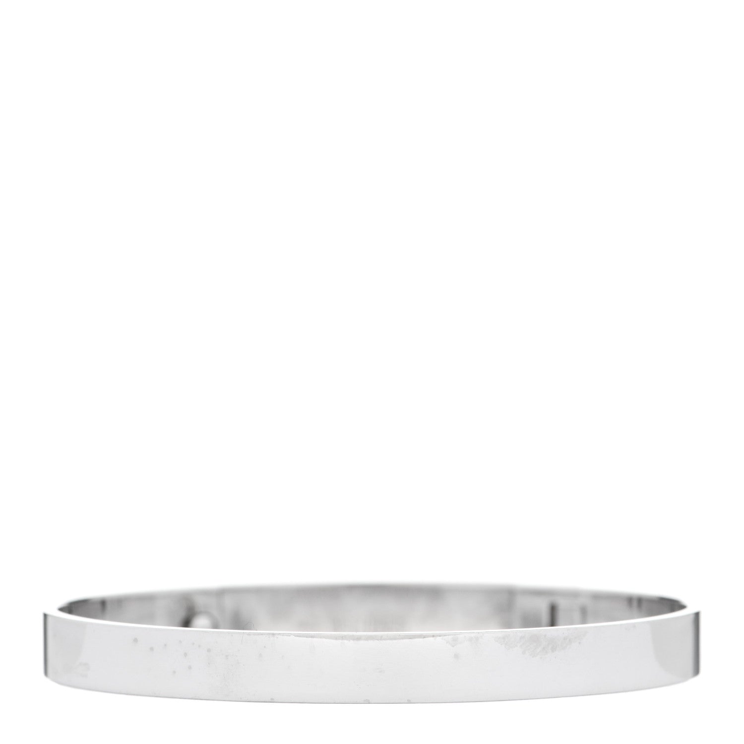 Hermes 18K White Gold Diamond PM Collier De Chien Bracelet SH 2 of 6