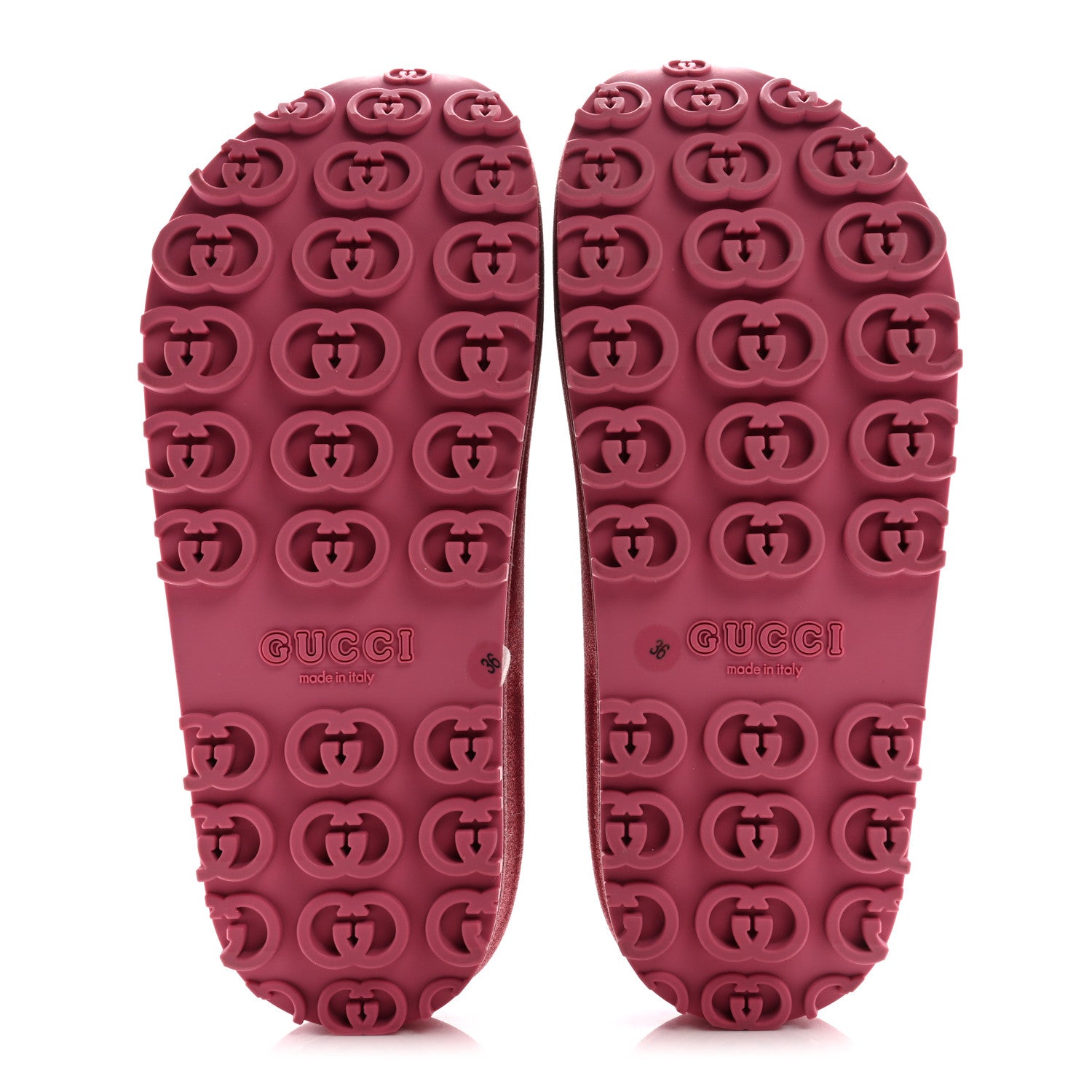 Gucci Glitter Rubber Womens Interlocking G Platform 42mm Slide Sandals 36 Rose 6 of 10