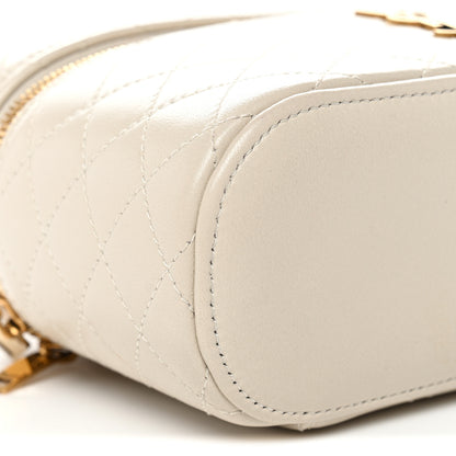 Saint Laurent Lambskin Quilted Mini Gaby Vanity Case Crema Soft 8 of 9