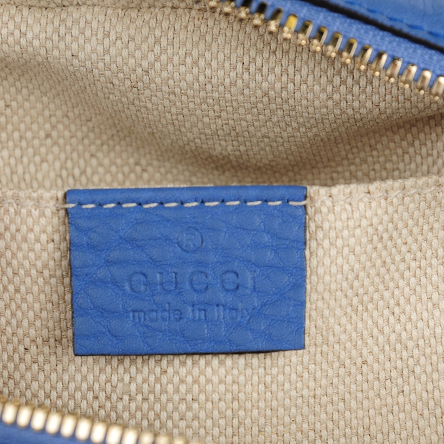 Pebbled Calfskin Small Soho Disco Bag Periwinkle