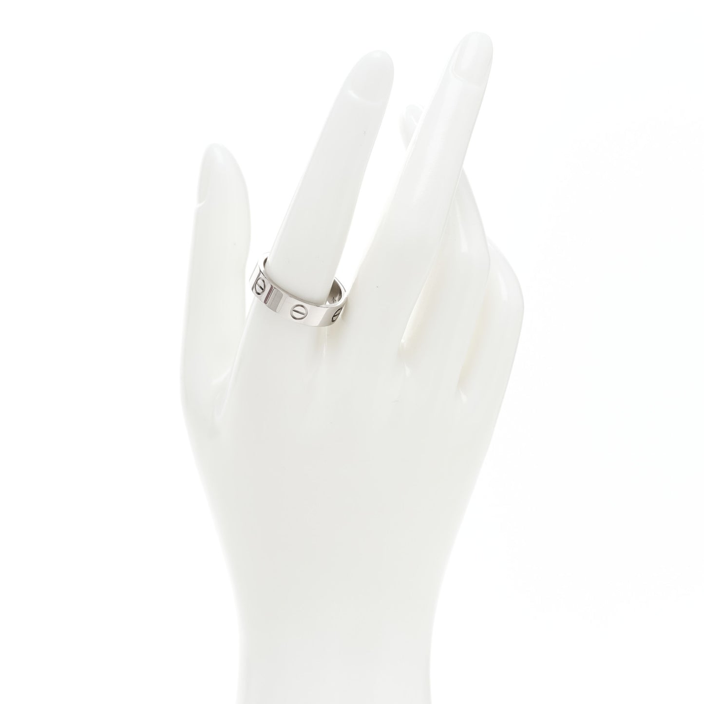 18K White Gold 5.5mm LOVE Ring 61 9.75