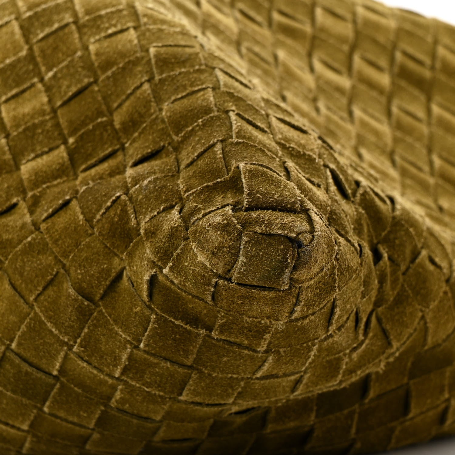 Bottega Veneta Suede Intrecciato Large Hop Olive Oil 9 of 9