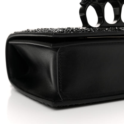 Alexander McQueen Calfskin Crystal Chain Clutch Black 8 of 12
