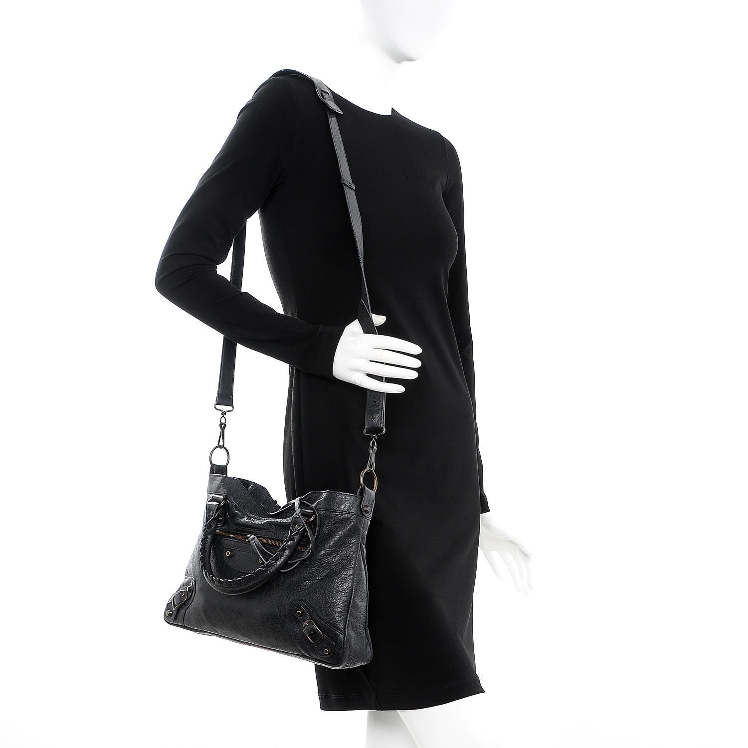 Balenciaga Agneau Classic Hardware Town Black 2 of 9