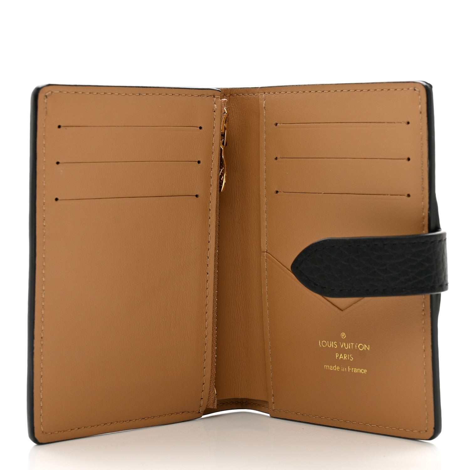 Louis Vuitton Taurillon Capucines Vertical Compact Wallet Black 5 of 7