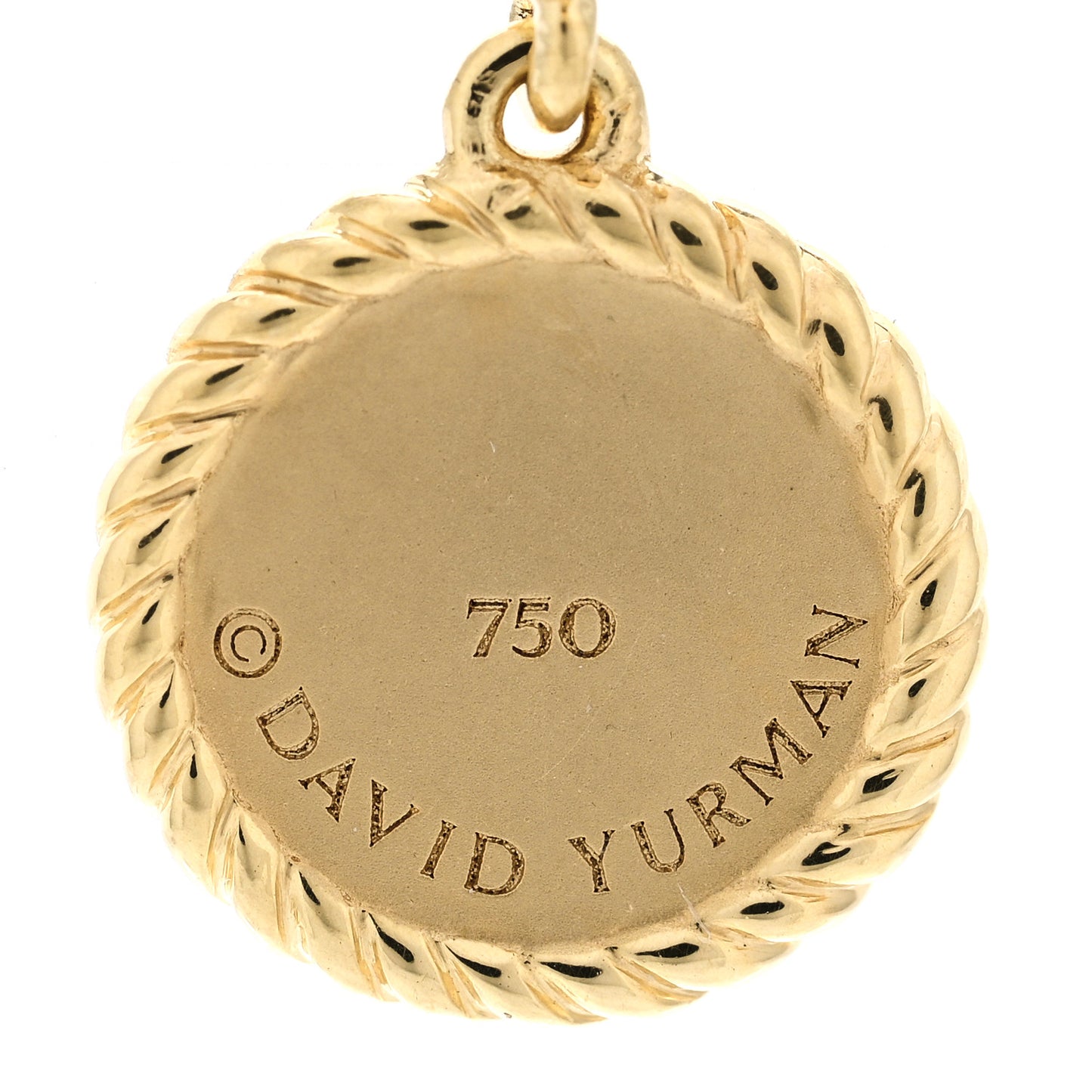 18K Yellow Gold Diamond Emerald Evil Eye Amulet Pendant