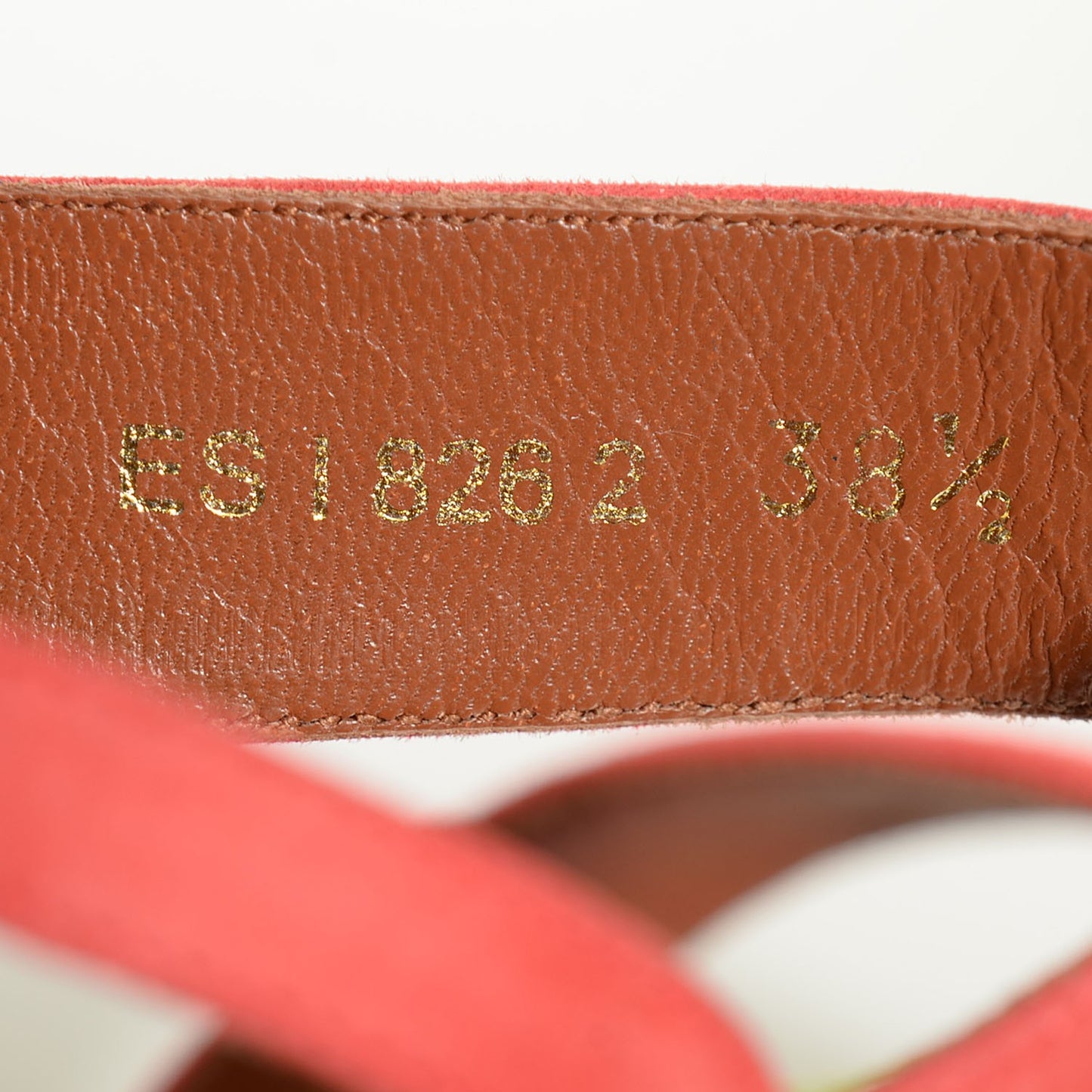 Nubuck Canvas 1973 Espadrille Wedge Sandals 38.5 Red