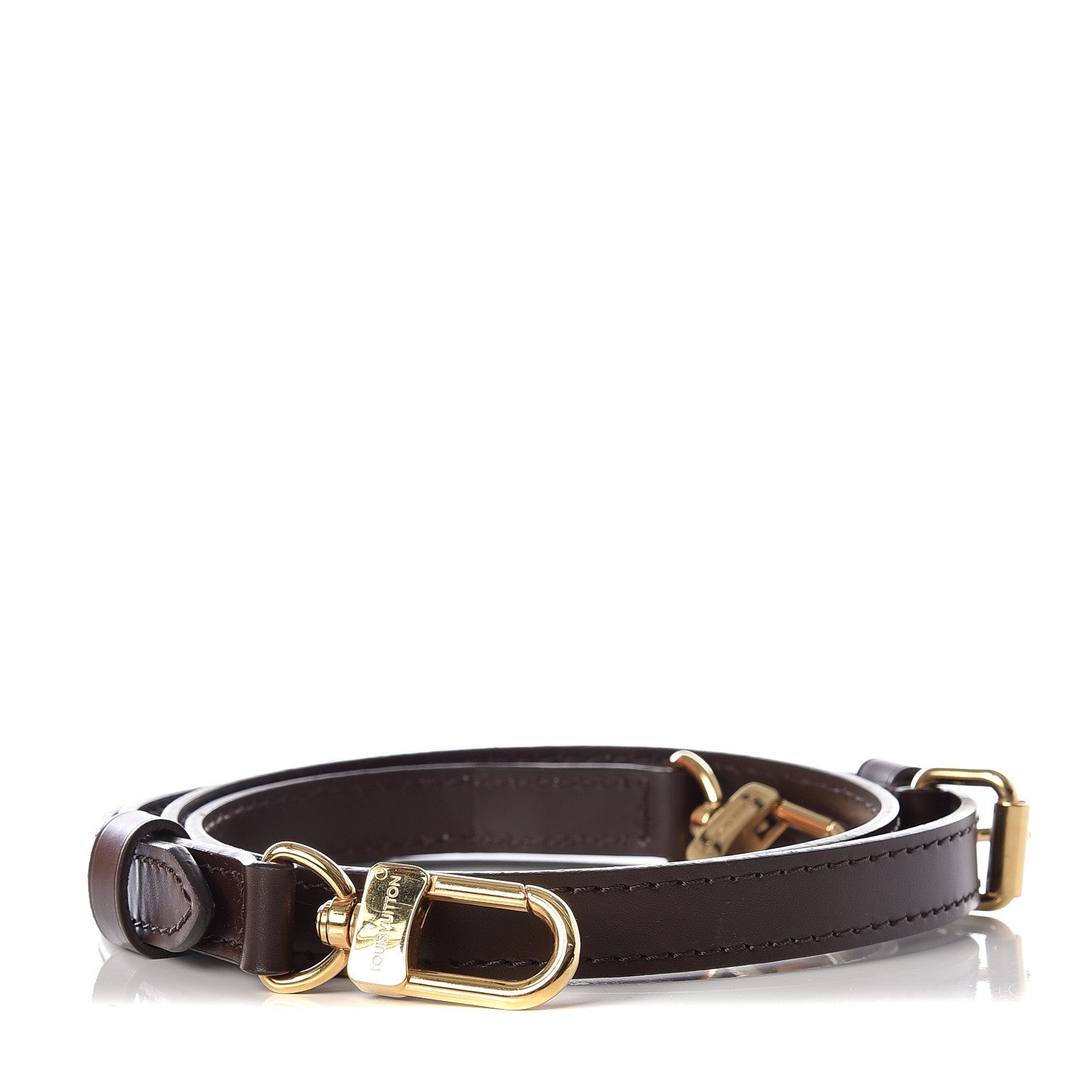 Louis Vuitton Calfskin 16mm Adjustable Shoulder Strap Brown 1 of 5