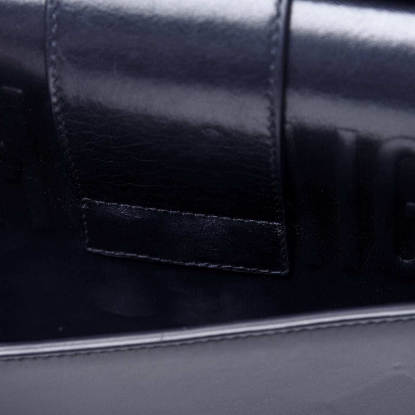 Shiny Crinkled Lambskin 30 Montaigne Flap Bag Indigo