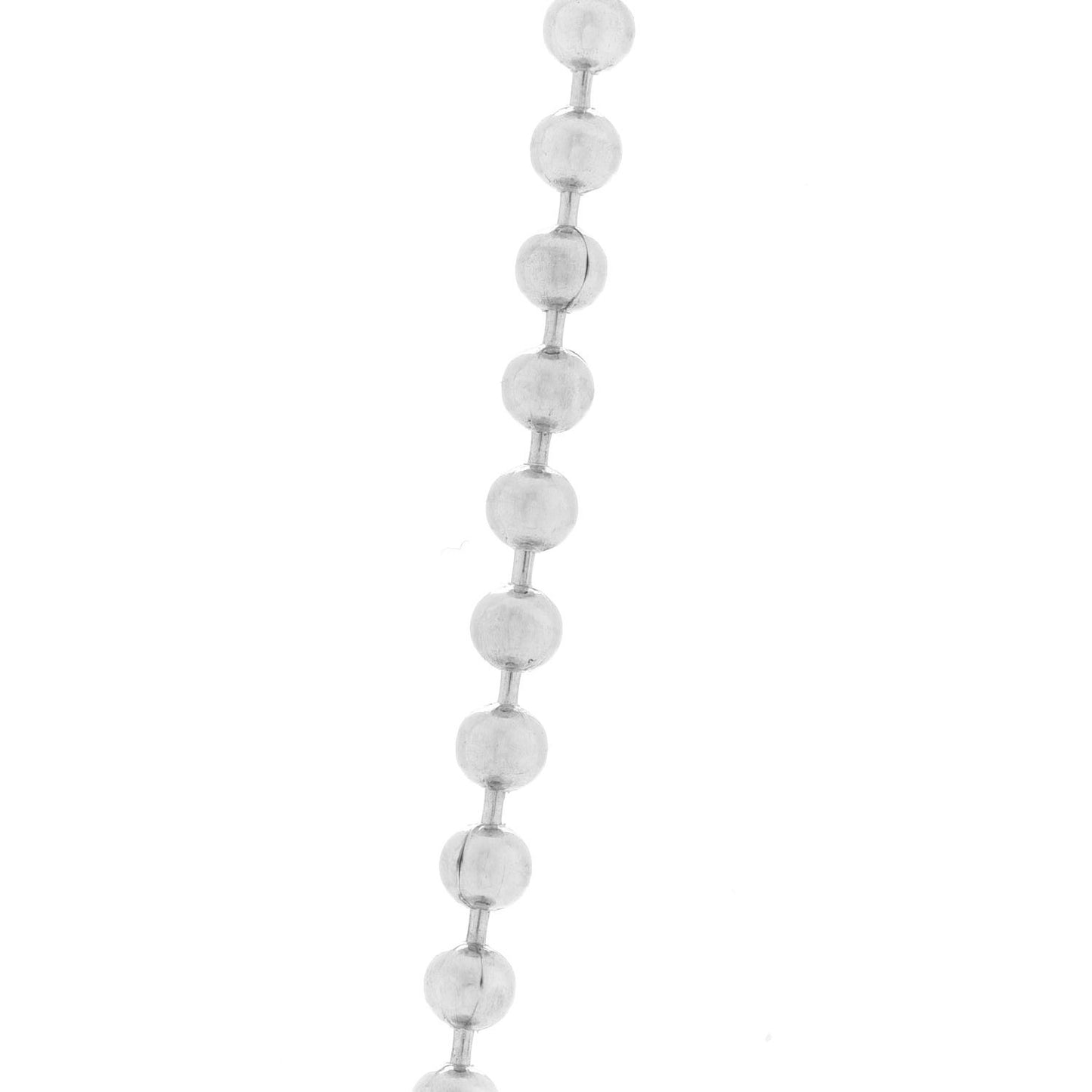 Sterling Silver Bead Chain Necklace 34"