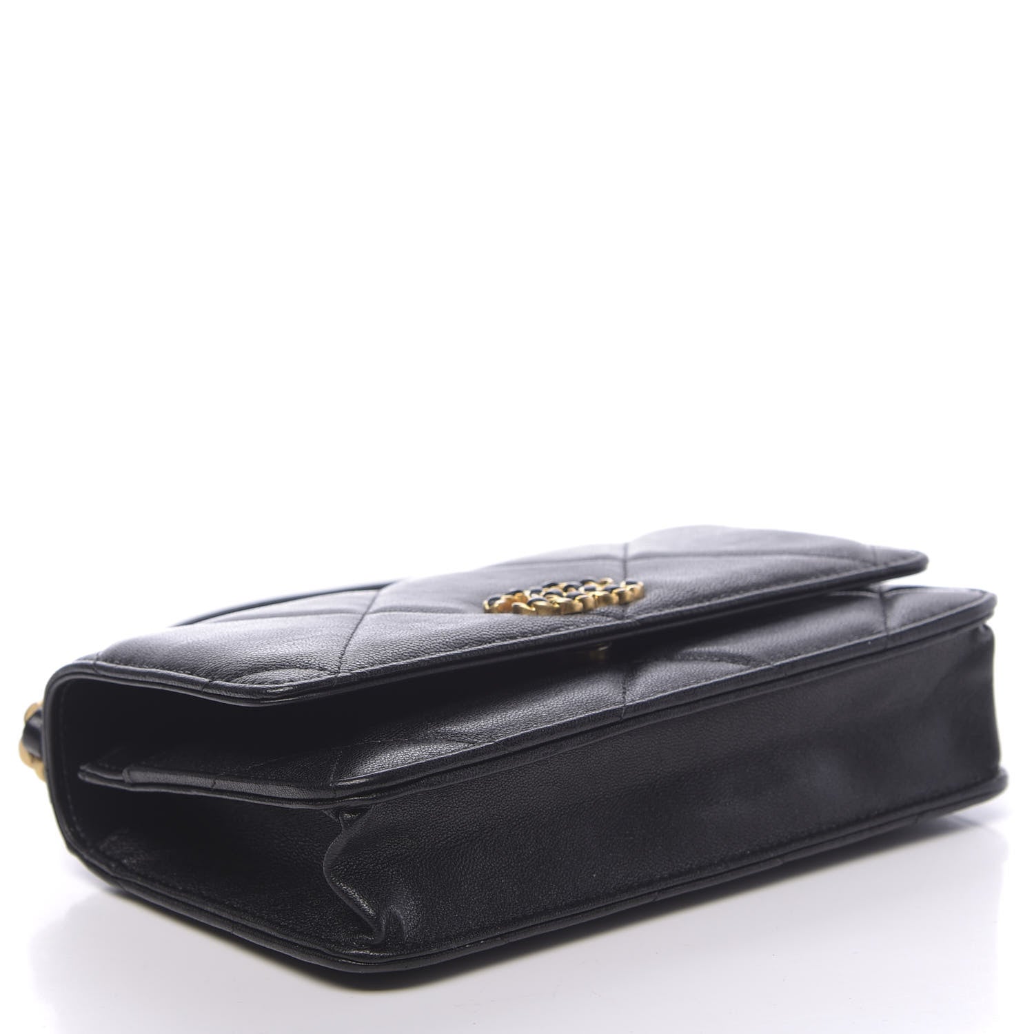 Chanel Goatskin Quilted 19 Wallet On Chain WOC Black 4 of 13