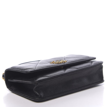 Chanel Goatskin Quilted 19 Wallet On Chain WOC Black 4 of 13