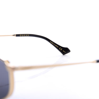 Gucci Metal Mens Squared Aviator Sunglasses GG0841S Gold 5 of 7