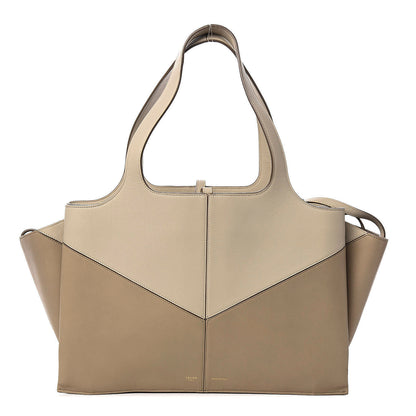 Celine Calfskin Bi-Color Medium Tri-Fold Bag Pale Beige 1 of 10