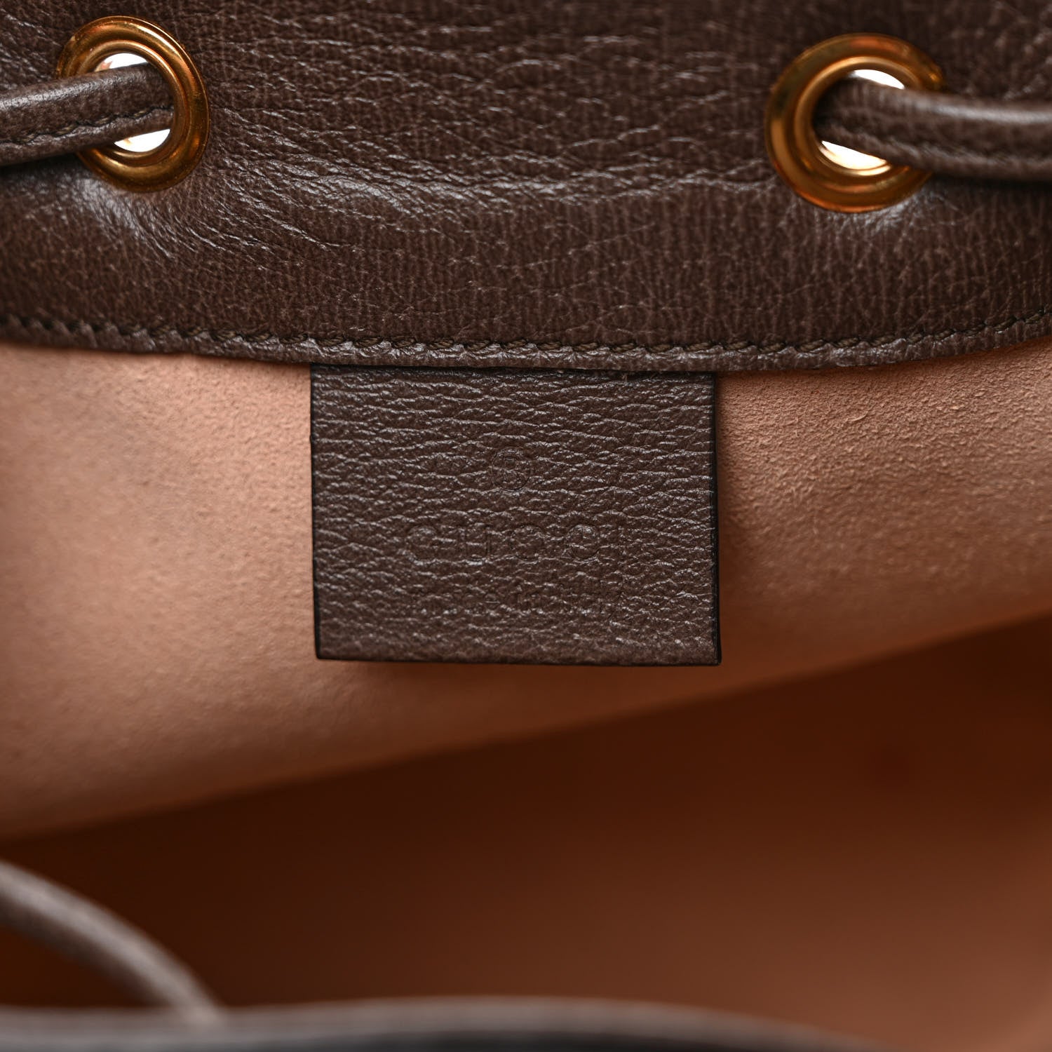 Gucci GG Supreme Monogram Web Mini Ophidia Bucket Bag Brown 6 of 9