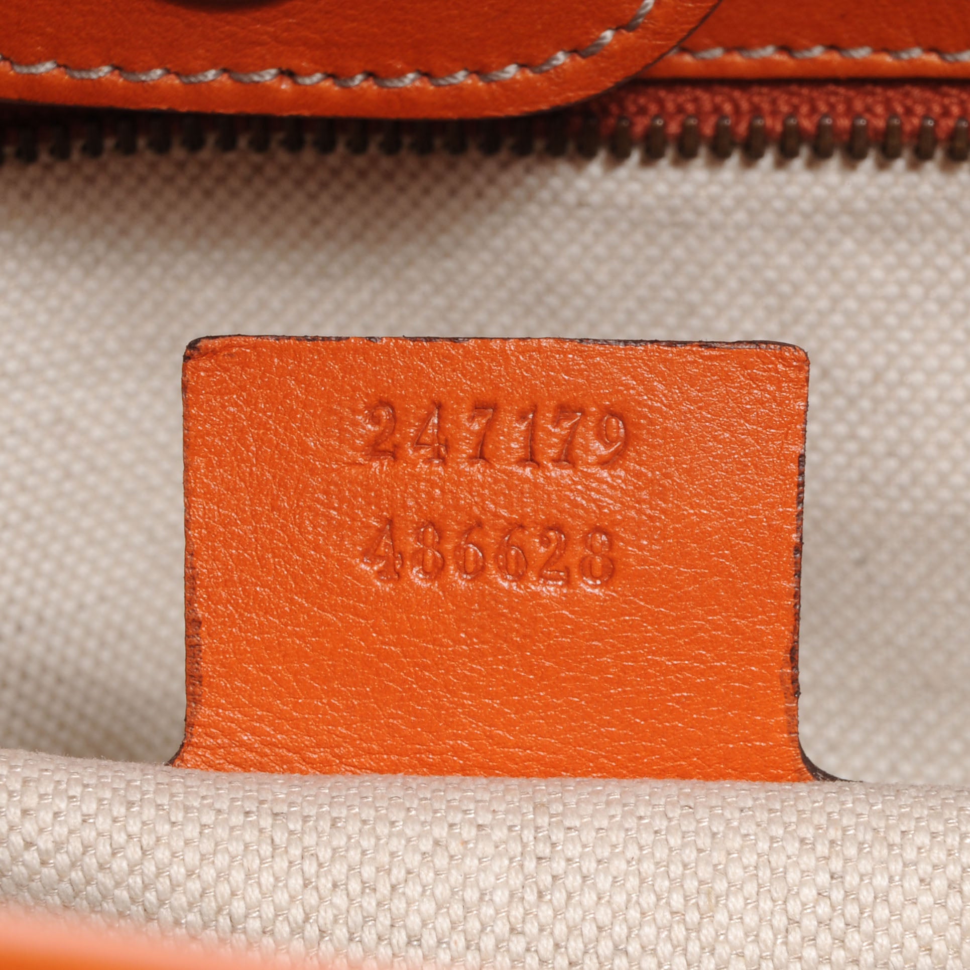 Gucci Leather Large GG Running Tote Orange 7 of 7