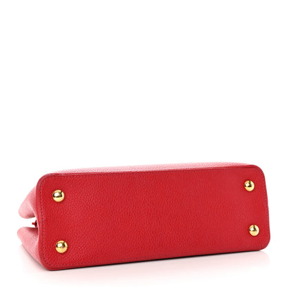 Louis Vuitton Taurillon Capucines PM Scarlet 4 of 16