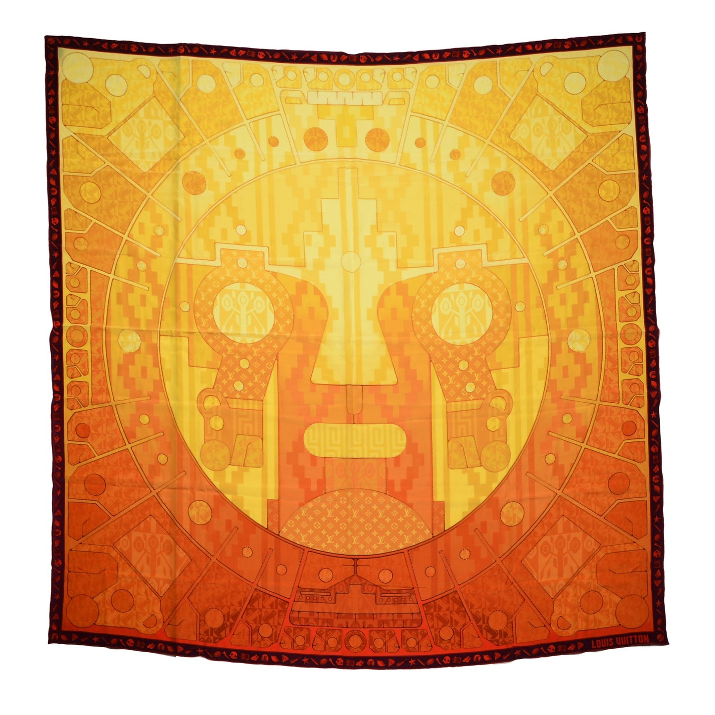 Silk Sun Geant Square Scarf Soleil Yellow