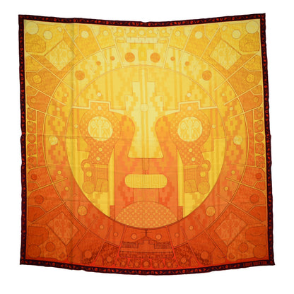 Louis Vuitton Silk Sun Geant Square Scarf Soleil Yellow 1 of 5