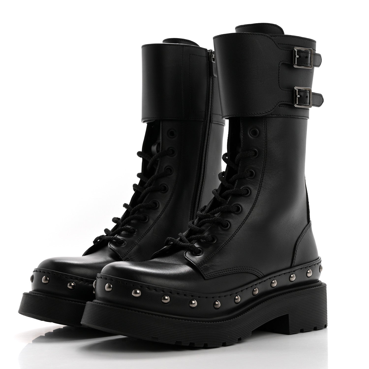Christian Dior Calfskin Diorquake 25mm Combat Boots 38 Black 3 of 9