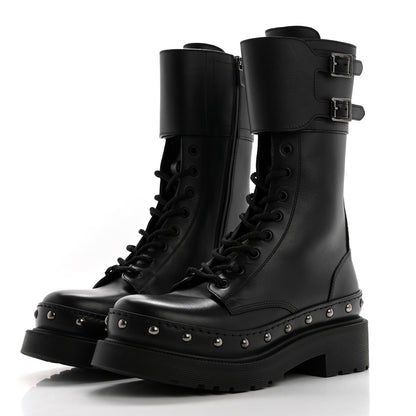 Christian Dior Calfskin Diorquake 25mm Combat Boots 38 Black 3 of 9