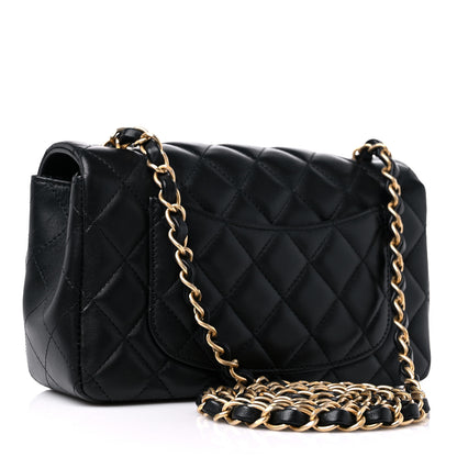 Chanel Lambskin Quilted Mini Rectangular Flap Black 3 of 10