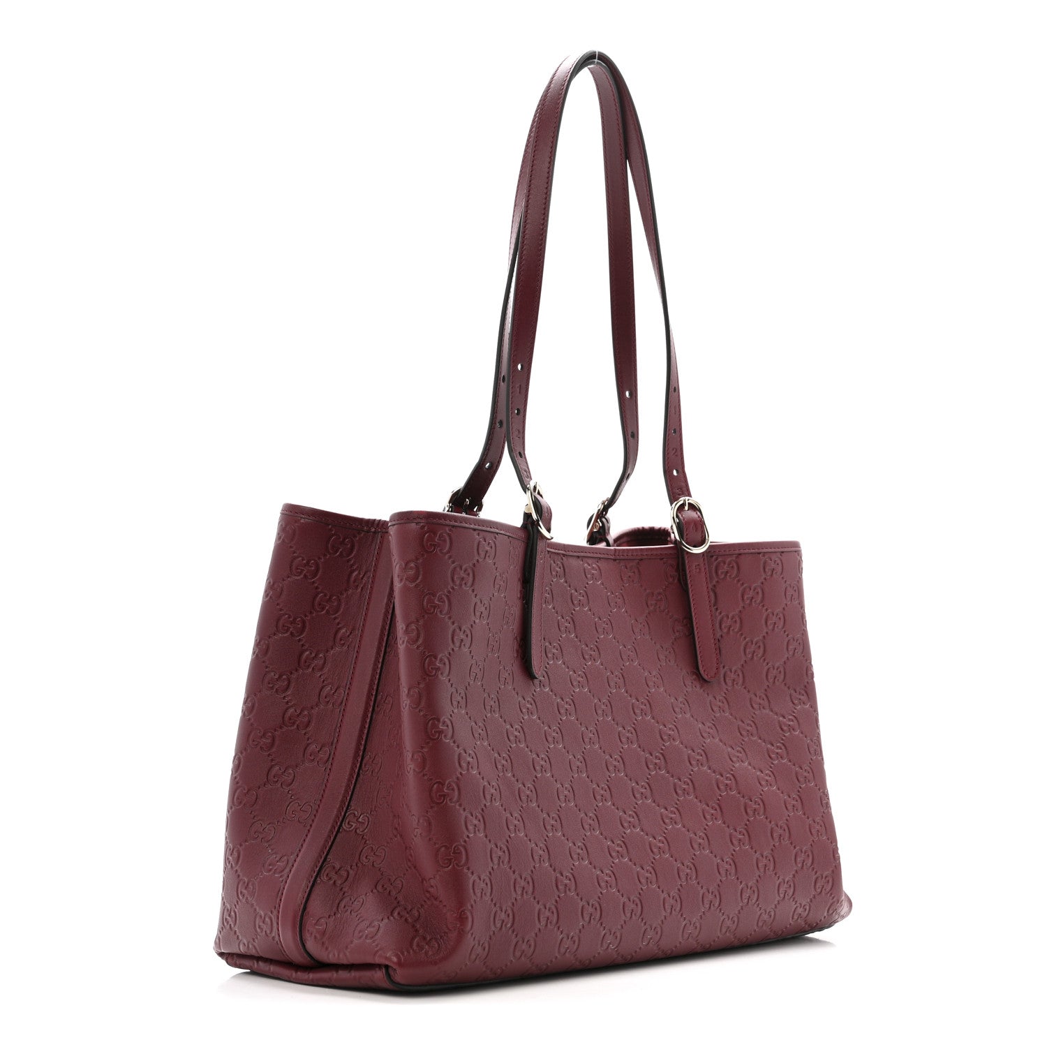 Gucci GG Calfskin Embossed Calfskin Large Tote Bag Rose Ancora 3 of 12