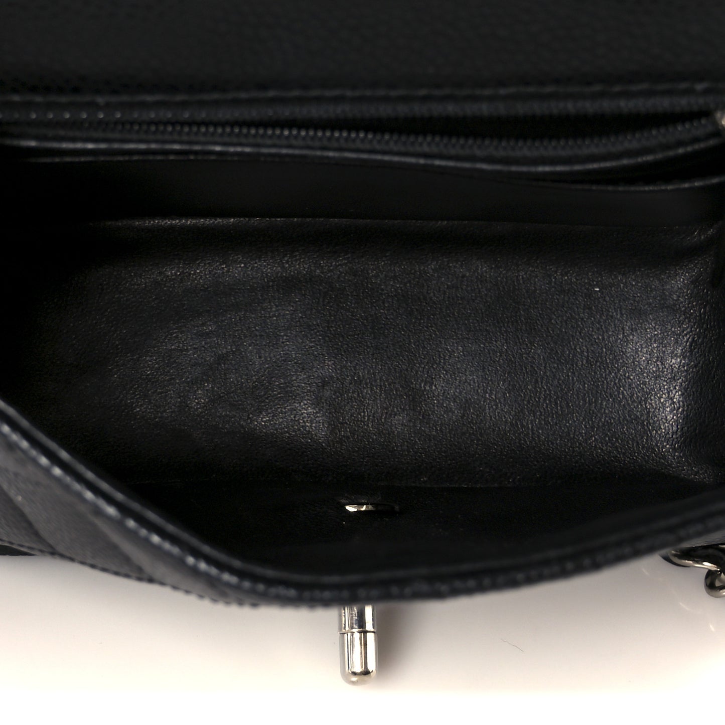 Caviar Quilted Mini Square Flap Black