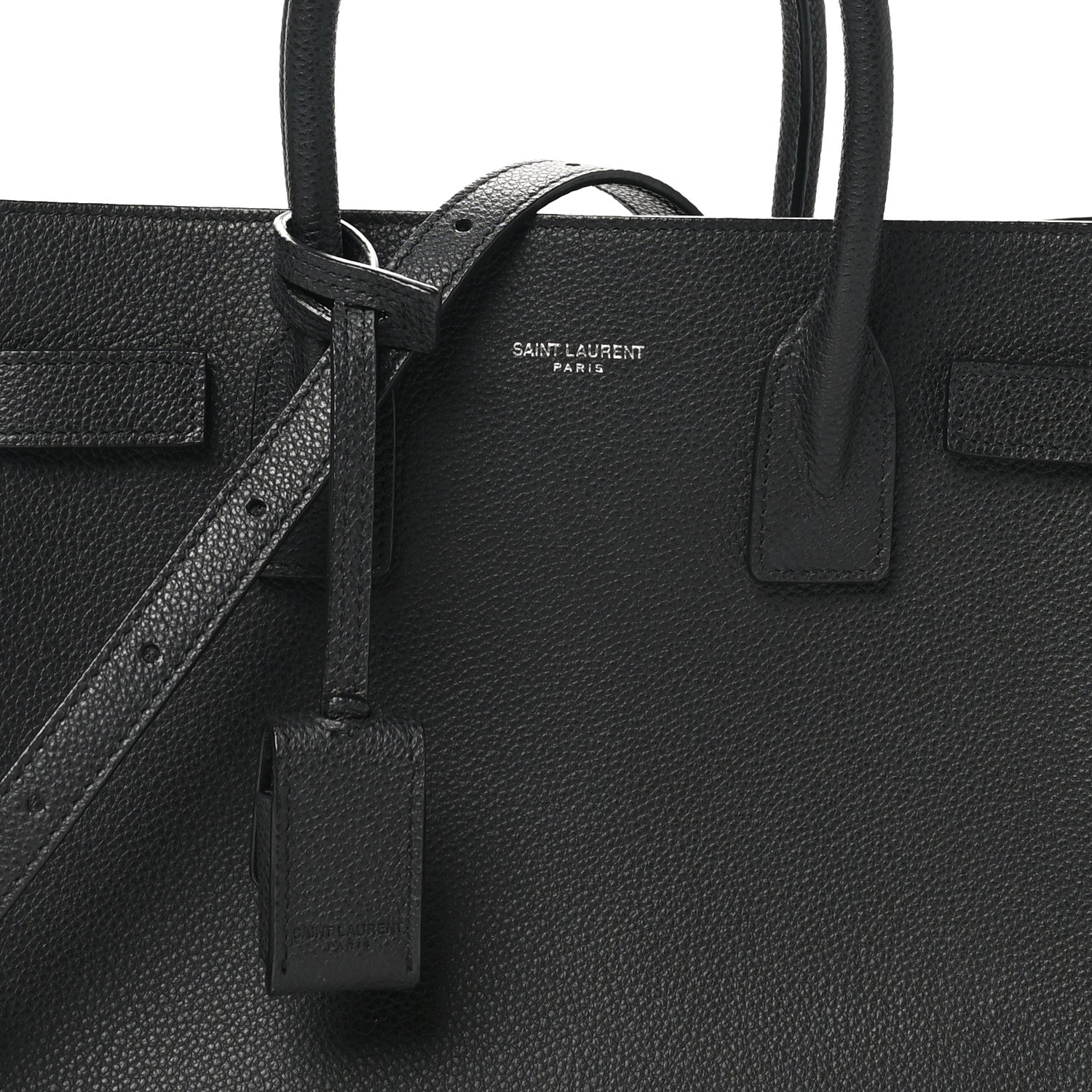 Saint Laurent Grained Calfskin Baby Sac De Jour Black 9 of 11