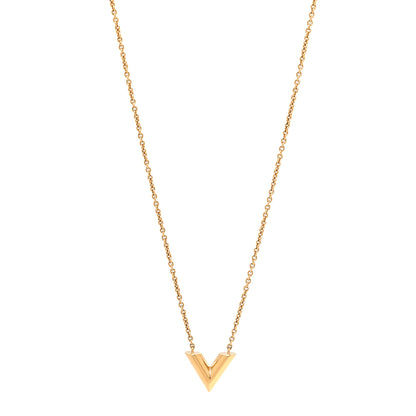 Louis Vuitton Essential V Necklace Gold 1 of 6