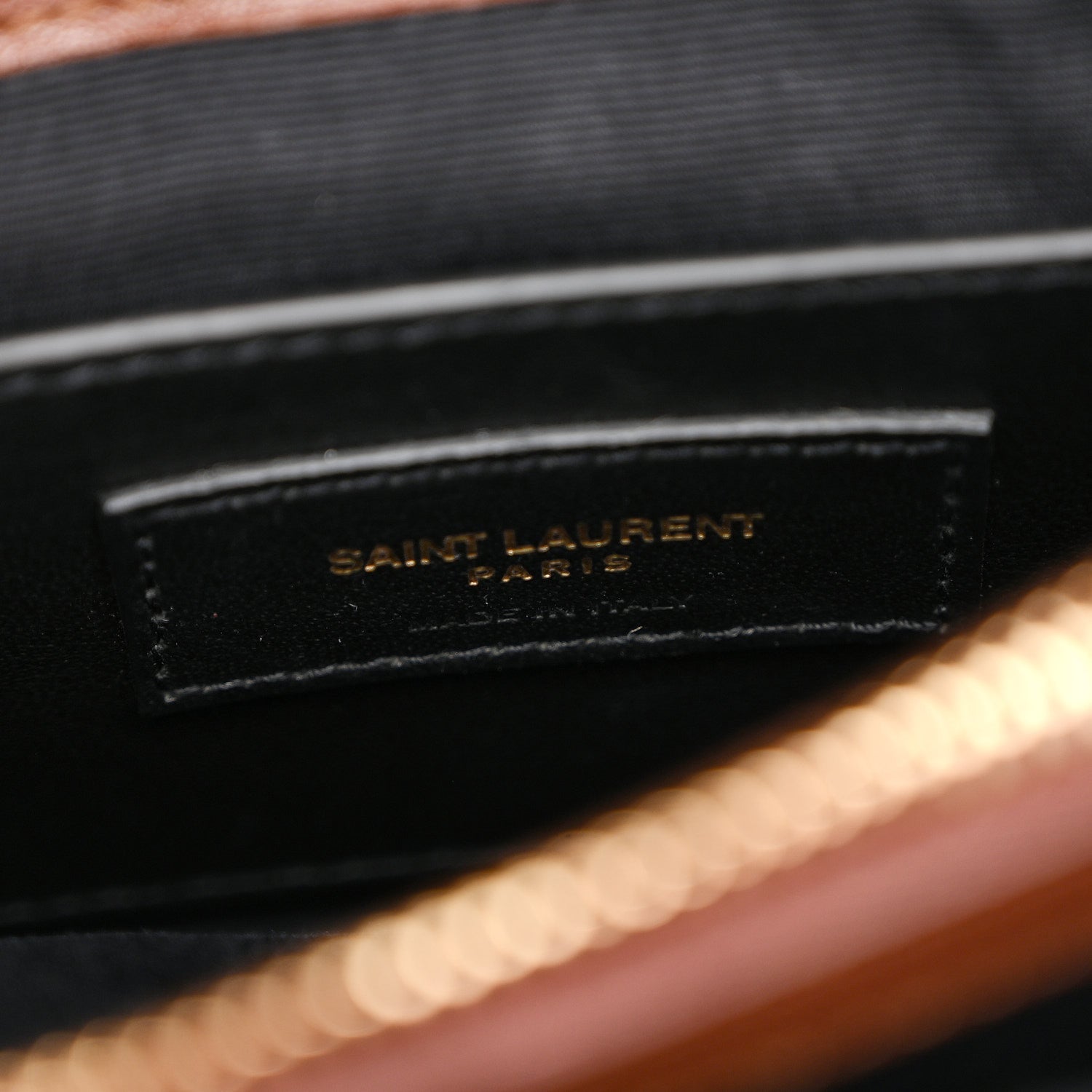 Saint Laurent Sheepskin Matelasse Chevron Monogram Medium College Bag Brick 7 of 12