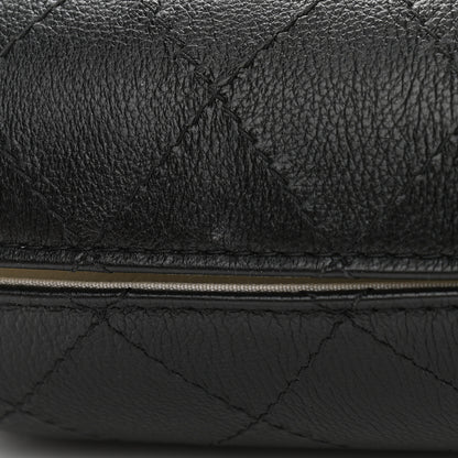 Chanel Aged Calfskin Quilted Small Gabrielle Bucket White Black 11 of 13