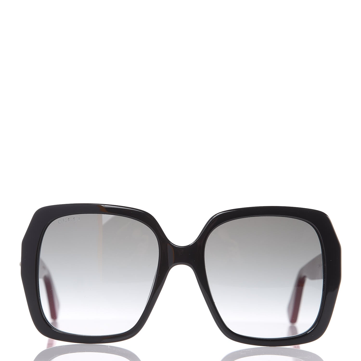 Gucci Acetate Square Frame GG0096S Sunglasses Black Red 4 of 6