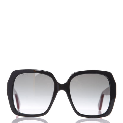 Gucci Acetate Square Frame GG0096S Sunglasses Black Red 4 of 6