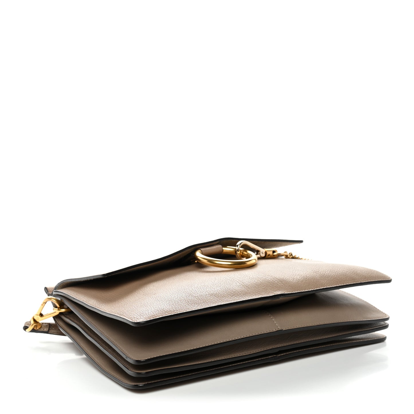 Goatskin Medium Faye Shoulder Bag Motty Grey