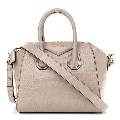 Givenchy Calfskin Crocodile Embossed Mini Antigona Dune 1 of 10