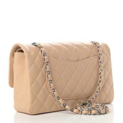 Chanel Caviar Quilted Medium Double Flap Beige 3 of 12
