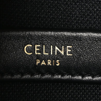 Celine Canvas Calfskin Small Cabas Thais Beige Black 6 of 9