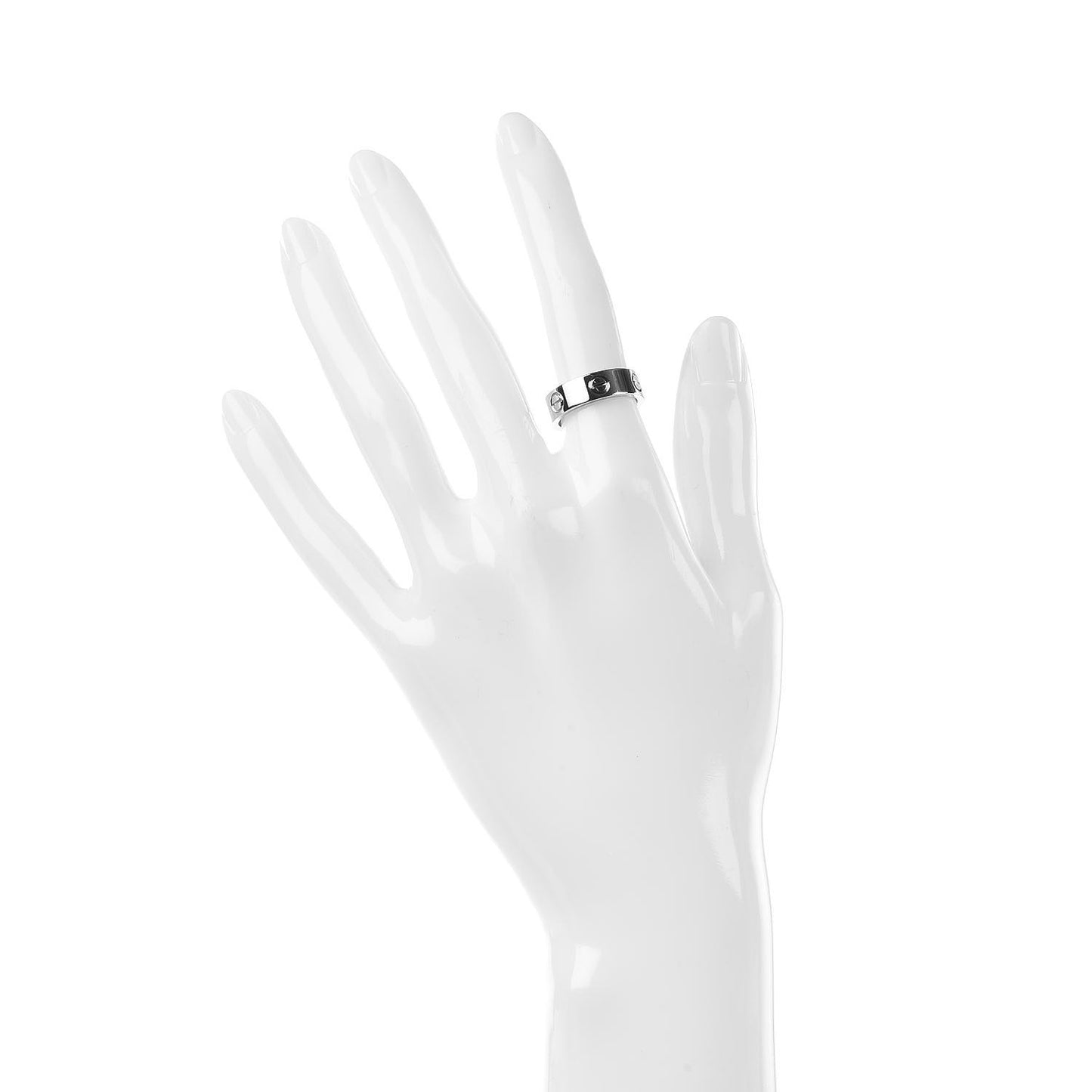 18K White Gold 5.5mm LOVE Ring 50 5.25
