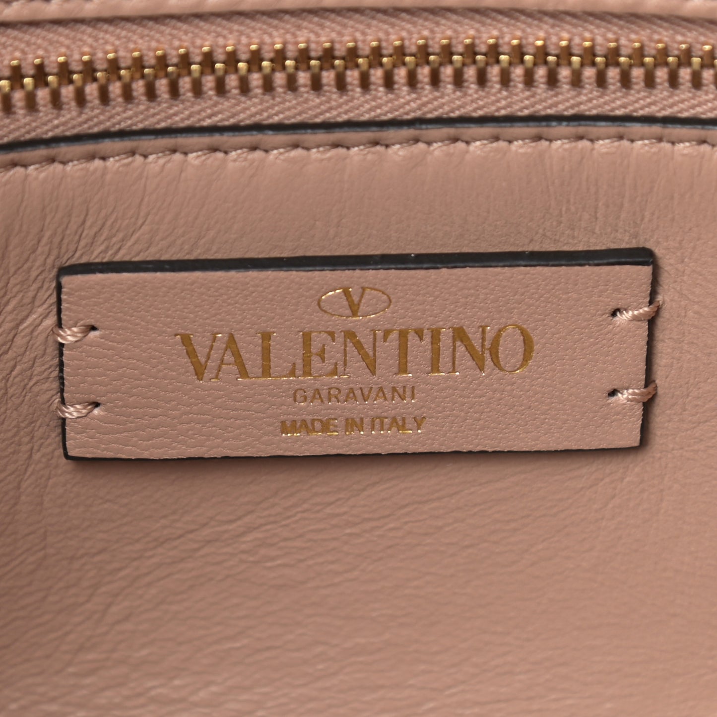 Nappa Medium Roman Stud Shoulder Bag Rose Cannelle